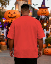 Big & Tall Men's Halloween Red Fun Skull Print Short Sleeve Tee
